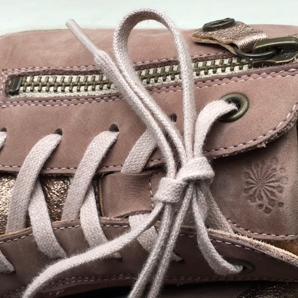 Hartjes mauve and rose gold sneakers, side zip, Size 7.5 - Picture 14 of 16